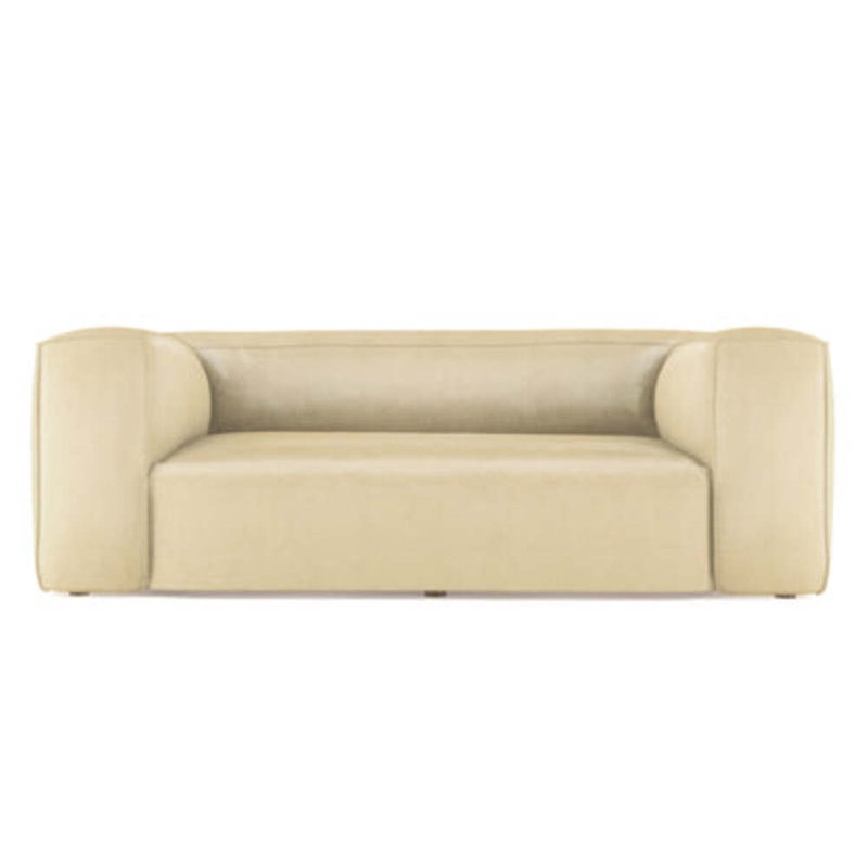 Canapé surdimensionné Varick, H 30 po x l 84 po x P 47 po, Patiné, Cuir rétro huître