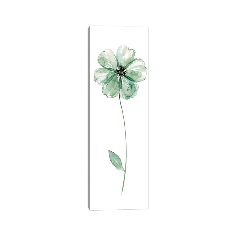 Sage Flower I by Carol Robinson - Panoramic Painting on Canvas, 30.48 cm H x 91.44 cm W x 1.91 cm D, Wrapped Canvas