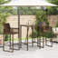 Penelopia Square Glass Outdoor Bar Table - 70 cm W 70 cm D-1296894310