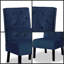 Chaises d'appoint 2 pièces en velours capitonné Reese-1486113845