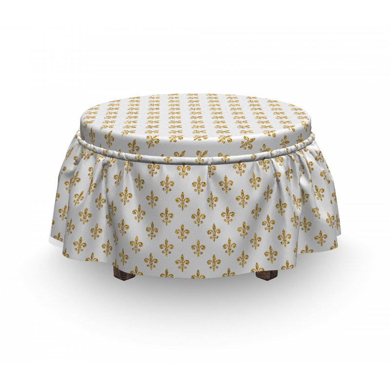 Housse pour repose-pieds français floral classic