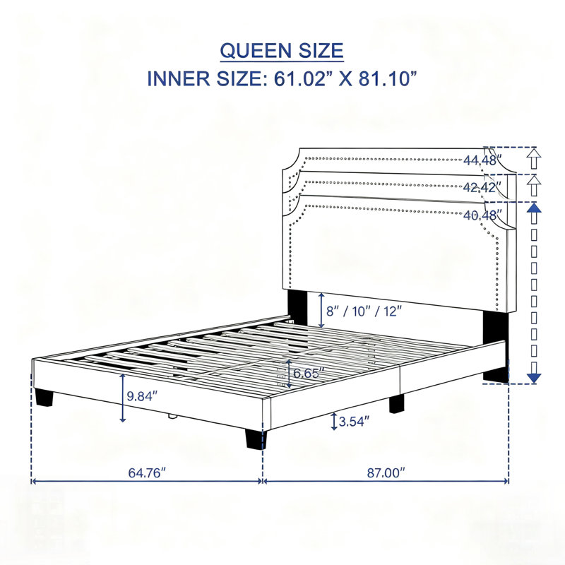 Lit plateforme tapissier en lin avec un design élégant et une fabrication robuste pour un sommeil confortable et élégant
