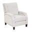 , Fauteuil inclinable par pression, nuances de style transitionnel, structure en bois massif, système de ressorts rembourrés de mousse, revêtement texturé, détails cloutés, dossier de siège amovible, capacité de 300 lb, primaire