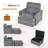 Upholstered Accent Armchair With Storage Ottoman-471404072