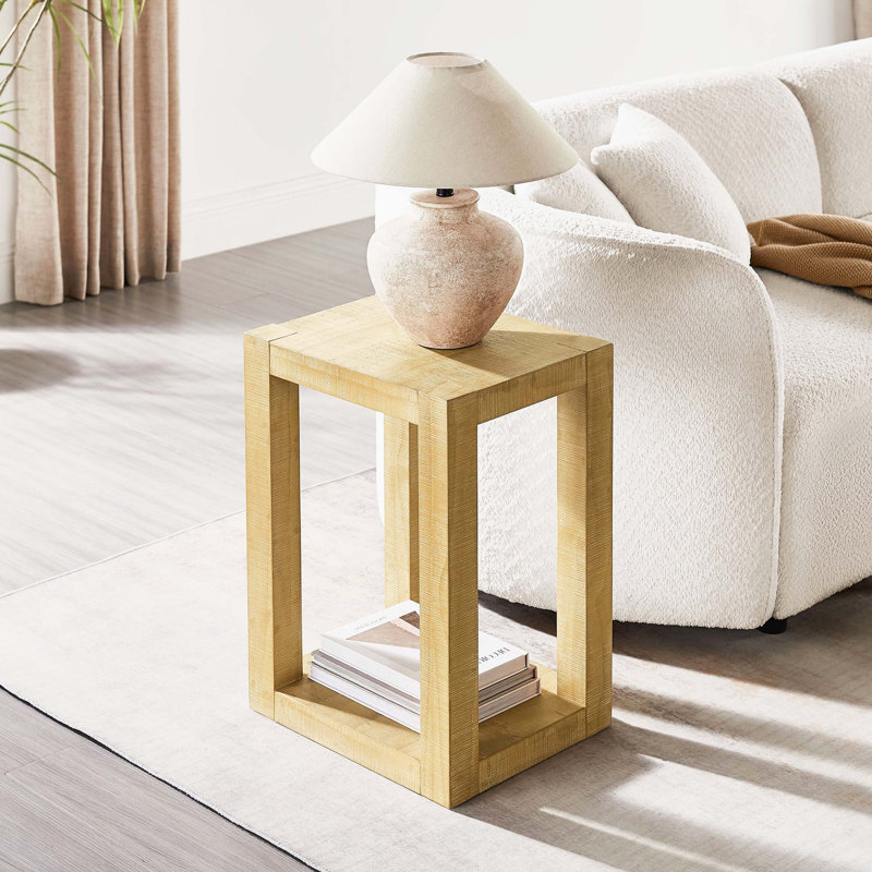 Rectangular MDF Side Table, Modern Accent End Table