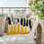 Yellow/Black/Off-White Abstract
