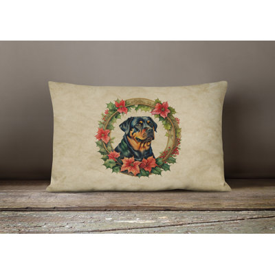 Christmas Flowers Frame Other/No Pattern Outdoor Throw Pillow