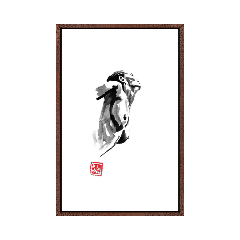Fall by Péchane - Print on Canvas, Classic Brown Wood Framed, 66.04 cm H x 45.72 cm W