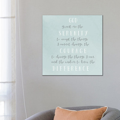 Serenity Prayer - Print on Canvas