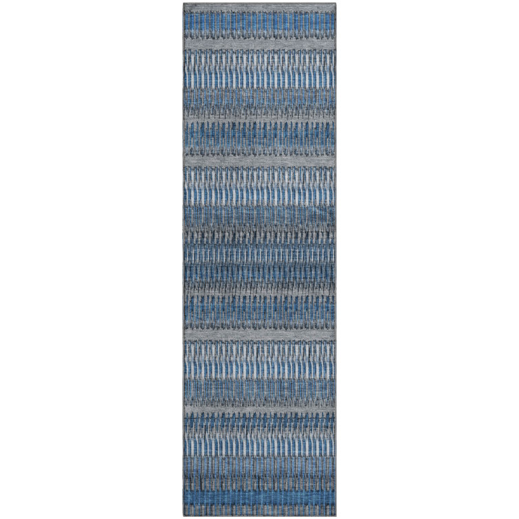 Premium Machine Washable Cerrito AMF589 Blue Rug