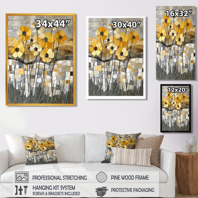 Harewood - art mural abstrait, H 20 po x l 12 po, Reproduction encadrée d'une seule photo, Blanc