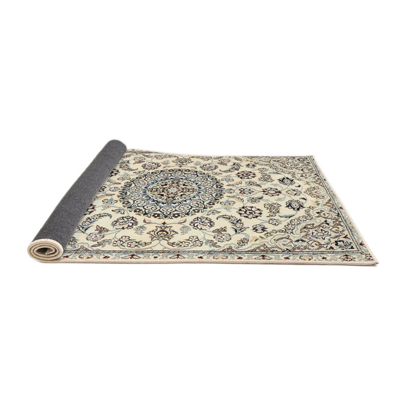 Tapis traditionnel beige / bleu Guero, Rond 7 pi