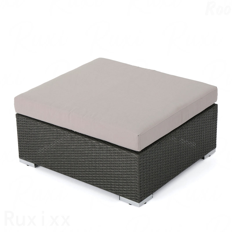 Repose-pieds de patio Gry + Alu, Gris/argent