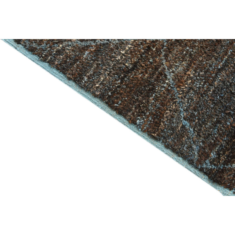 Tapis bleu et brun 6x9 Pinson