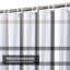 Rideau de douche en tartan à chevrons sans couture avec 12 crochets-11869480