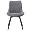 Ensemble de 2 chaises pivotantes grises capitonnées