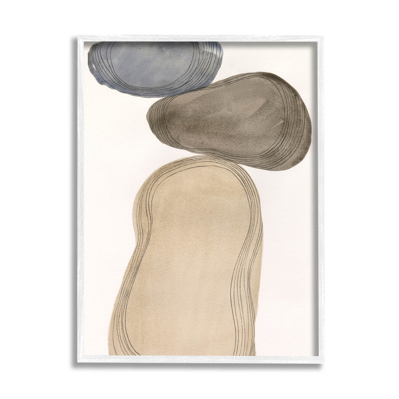 Art contemporain giclée par Laura Marr, H 14 po x l 11 po x P 1,5 po, Giclée encadrée blanc bord de mer