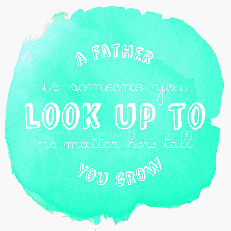 A Father Is Someone, H 20 po x l 20 po