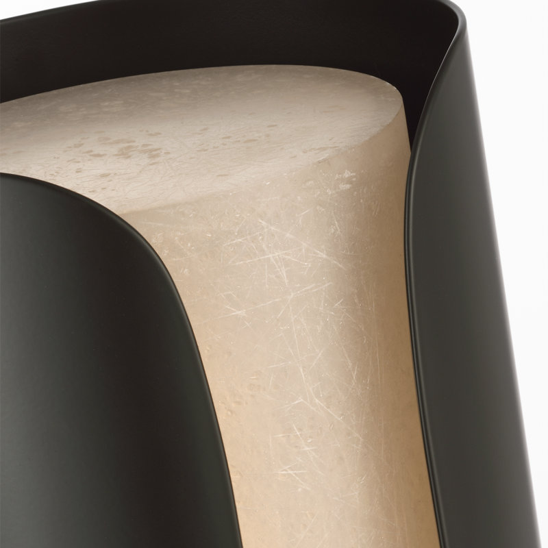 Anne-Marie Barton Armise 18" Sconce with Alabaster, Matte Carbon, 29" H x 7" W x 7.75" D