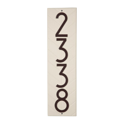 Mid-century Modern Herringbone Vertical Wall Plaque