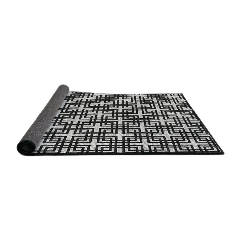 Tapis zone grise à motifs West Newbury, Rond 3 pi