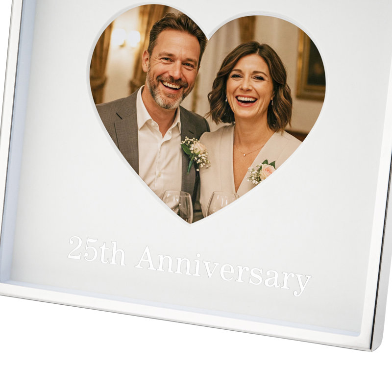 Silver Metal Picture Frame with Mat