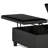 Ellis 36"W Upholstered Vegan Leather Modern Square Coffee Table Storage Ottoman with Split Lift-Top-483306393
