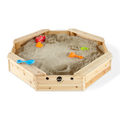Plum® Treasure Beach Wooden Sandpit - Natural