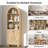 6-tier 71" Tall Arched Storage Bookcase With Cabinets And Drawer-508866744