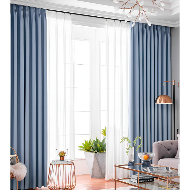 Blackout Bedroom Window Curtains With Heat Insulation, Sun Protection, And Light Blocking Features, 116" W x 106.3" L