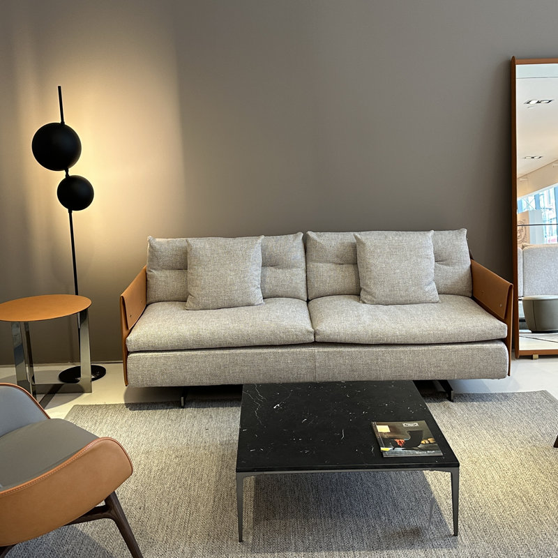Superluna LED Floor Lamp, Matt Black, Anodic Brass