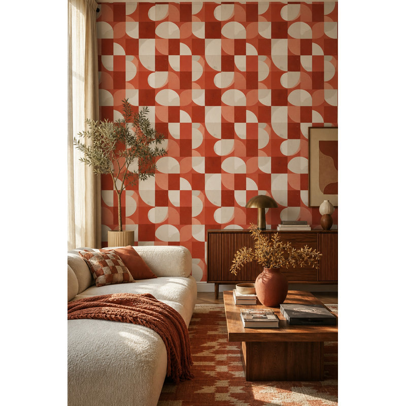 Papier peint moderne Mid-Century, Non-Woven Non-Pasted