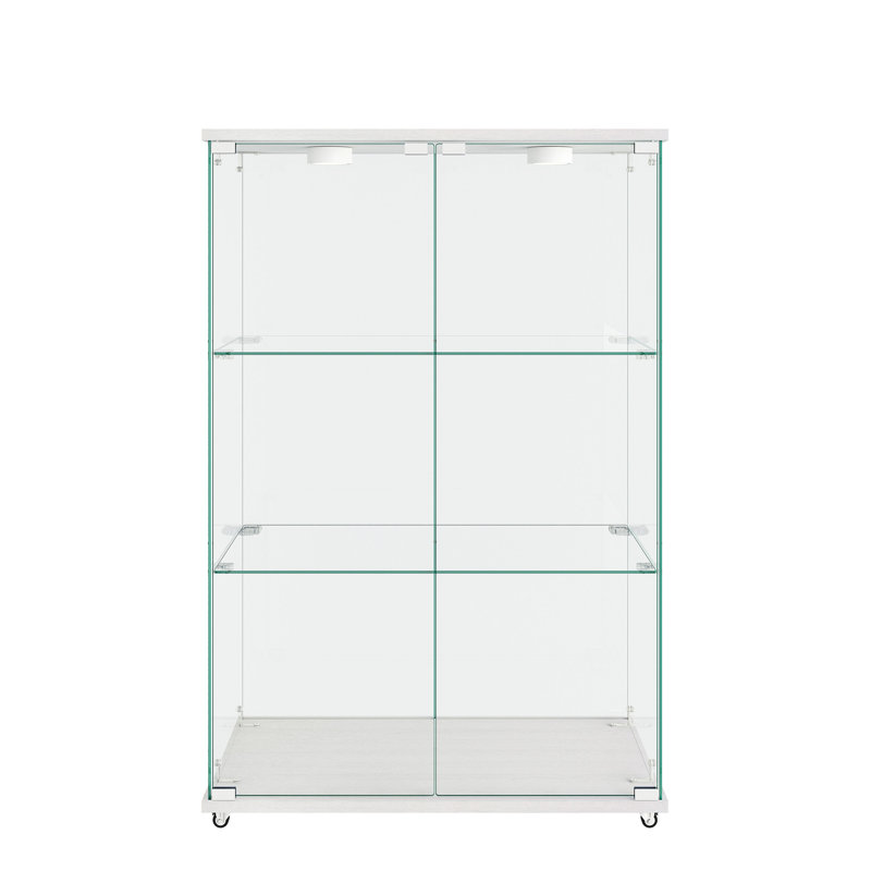 Vitrine moderne en verre avec lumières DEL