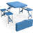4 Ft Camping Picnic Table Set With 4 Seats With Umbrella Hole Folding Lightweight Suitcase Card Table-220 Lbs Support Aluminum Frame, Plastic RV Tabletop For Barbecue,Travel,Outing,Gathering