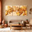 «Fashion Autumn Flowers», ensemble de 3 impressions sur toile-1029318415