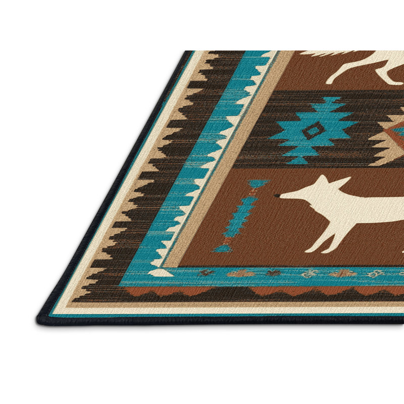  Tapis lavable Coyote Southwestern, Tapis de couloir 2 pi x 5 pi