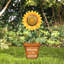 Piquet de jardin en métal tournesol