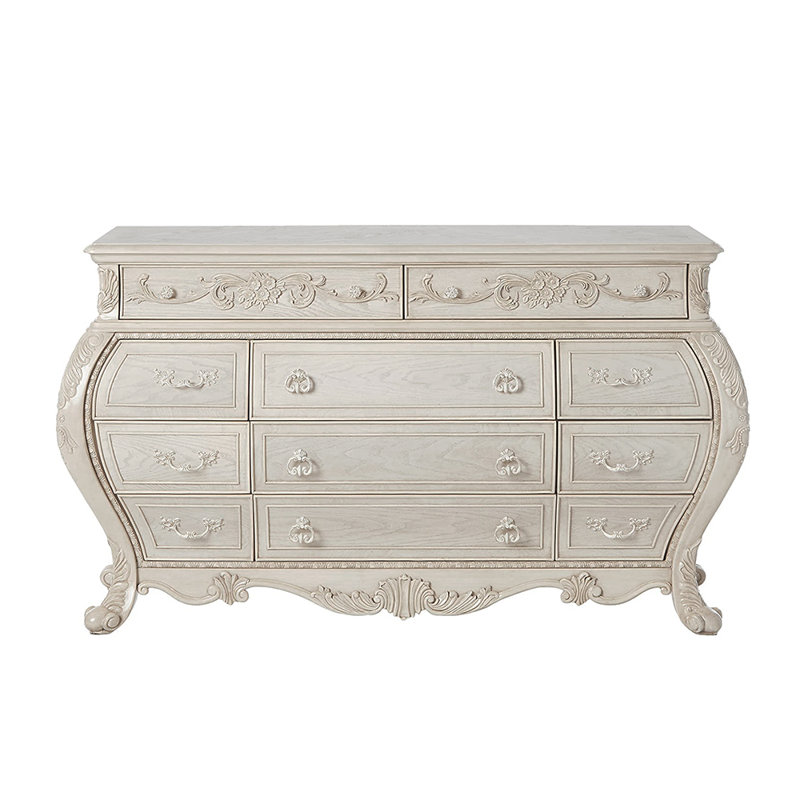 Carper 73'' W 11 - Drawer Dresser, Antique White