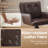 Modern Faux Leather Upholstered Swivel Armchairs with Tufted Back, Metal Legs-735429551