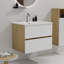 Meuble-lavabo mural avec lavabo intégré en céramique avec trop-plein, grand meuble-lavabo flottant de rangement pour salle de bain moderne, pré-assemblé-115688497-115688499
