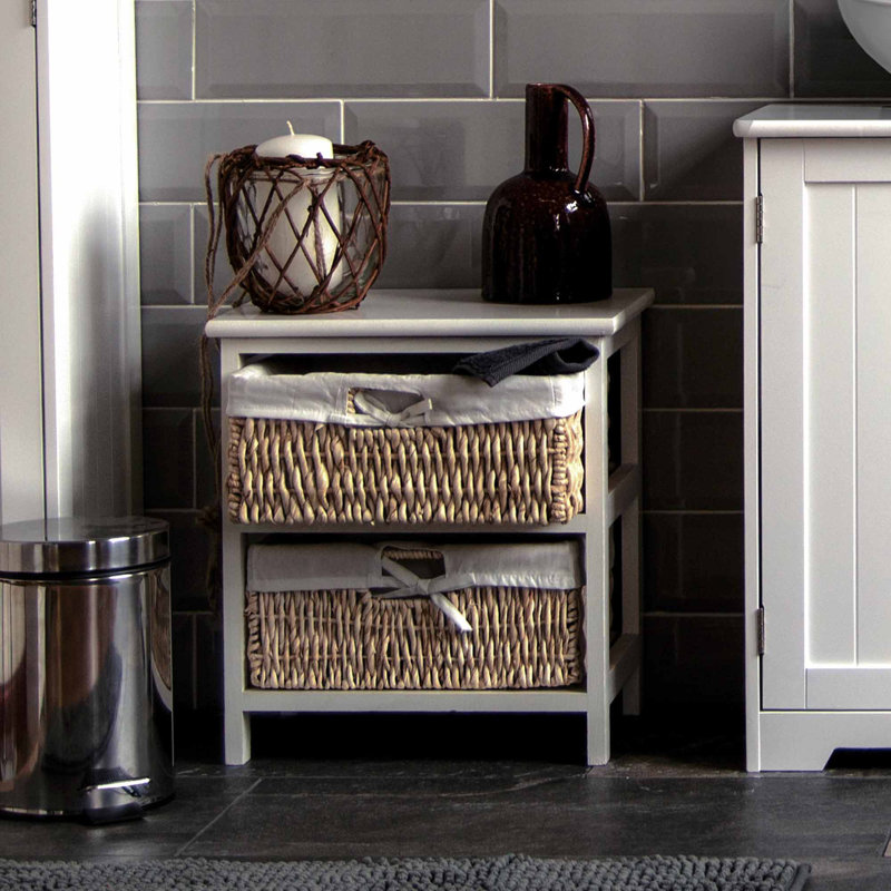Maize 38cm W Manufactured Wood Bedside Table