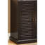 Modern Transitional Design 1pc Shoe Cabinet Espresso Finish Adjustable Shelves Louvre Design Doors Home Furniture Shoe Rack