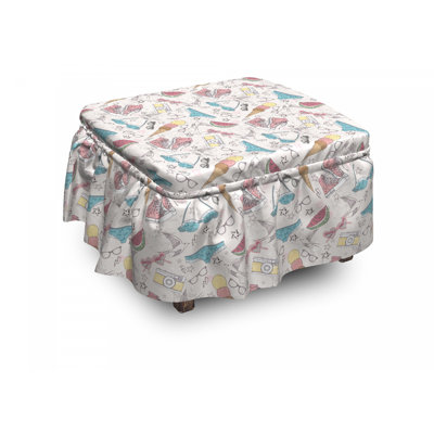 Ensemble de housse pour repose-pieds à coussins carrés 2 pièces adolescent room
