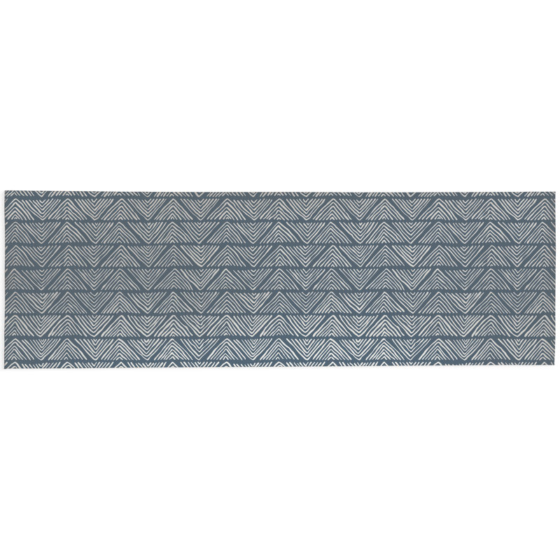 Tapis d'extérieur à rayures antidérapantes Chev, Tapis de couloir 2 pi 6 po x 8 pi