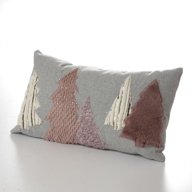 Alkinoi Appliqued Cotton Blend Throw Pillow