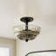 Alaina 3 Light Glass Semi Flush Mount