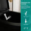 Toilette carrée intelligente avec réservoir et pompe intégrés, chasse d'eau automatique à capteur de pied, siège de bidet chauffant, télécommande, noir-125004197