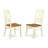 5 Piece Dining Set Includes a Rectangle Dining Table with Butterfly Leaf and 4 Kitchen Chairs, Buttermilk & Cherry-31152917-31152918