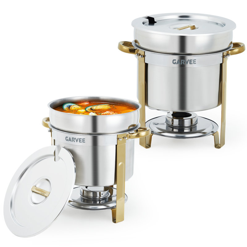Réchaud à soupe en acier inoxydable 11QT avec marmite pour mariage