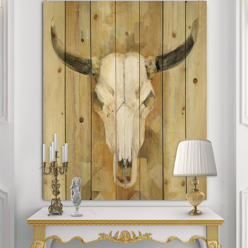 Ses os du sud-ouest - Reproduction de la faune dorée sur bois de pin naturel, H 40 po x l 30 po x P 1,5 po